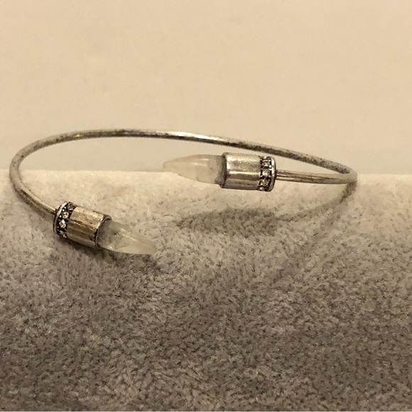 New* in Box Jade & Jasper Bracelet- silver tone with clear crystal ends - Picture 8 of 13